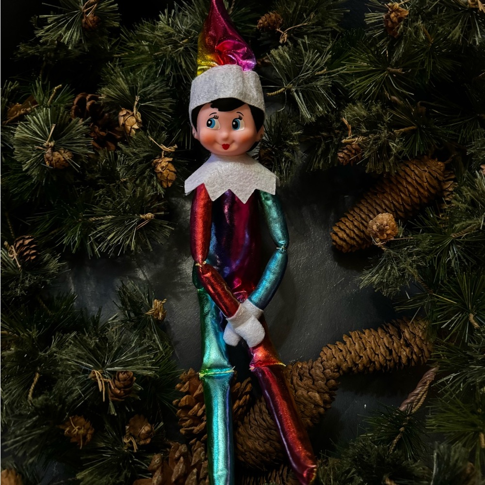 Colorful Elf on the Shelf Doll with Hat